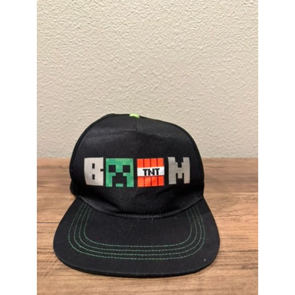 Minecraft Video Gamer Baseball Hat Cap Boom Graphic Adjustable Snapback Youth